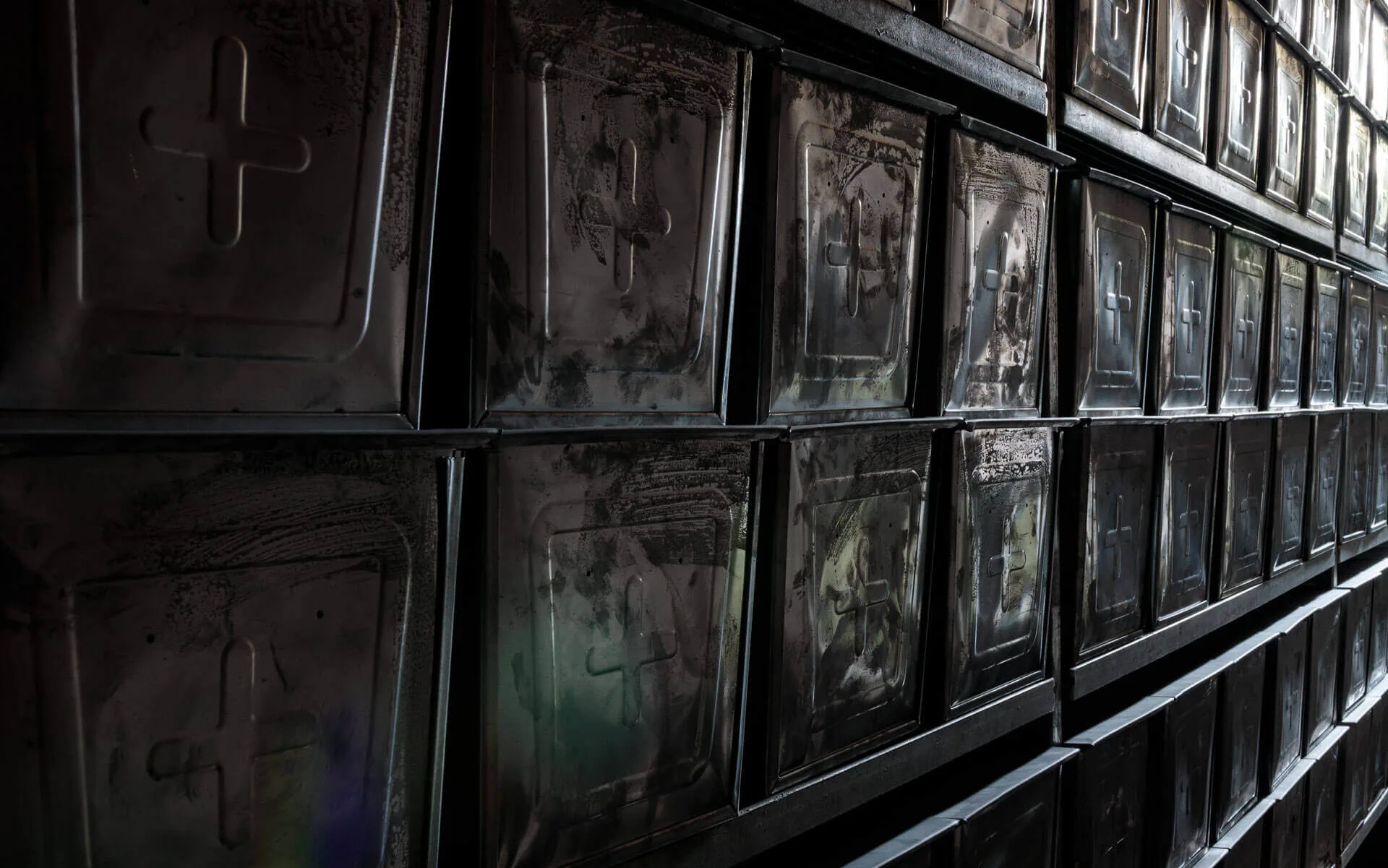 Ossuary Boxes in the Crypt