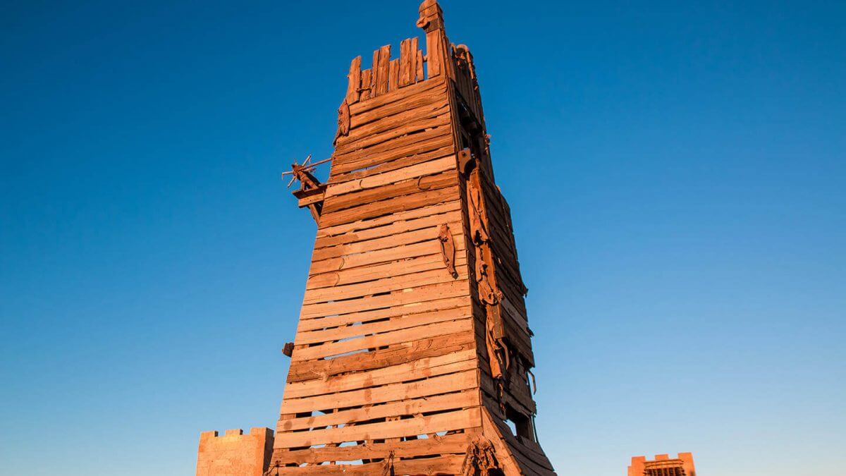Wooden siege tower replica