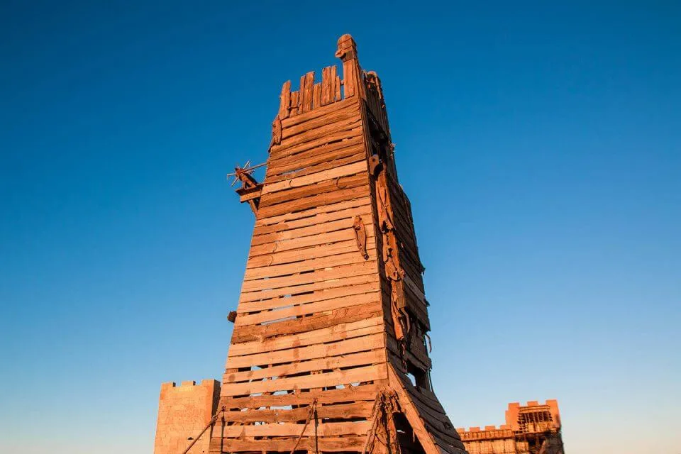 Wooden siege tower replica